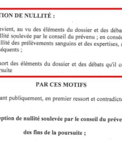 Conduite sous stupéfiants : Relaxe dans l’Aveyron