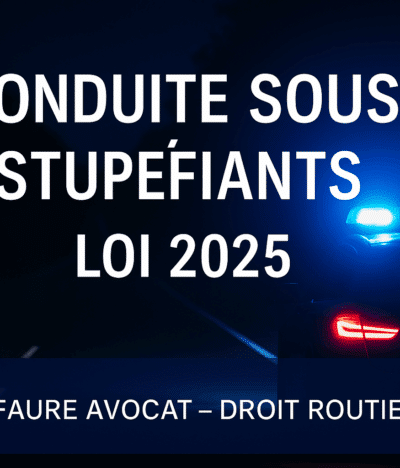 Conduite sous stupéfiants pour la première fois : loi du 9 juillet 2025, sanctions et moyens de défense