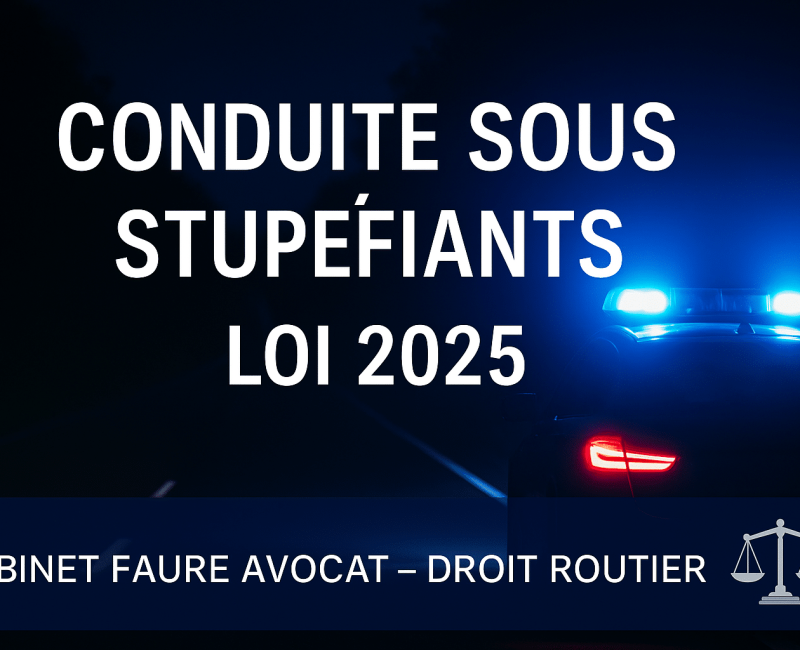 conduite sous stupéfiants loi 2025 Conduite sous stupéfiants pour la première fois