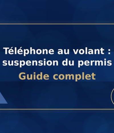 Téléphone au volant et suspension de permis