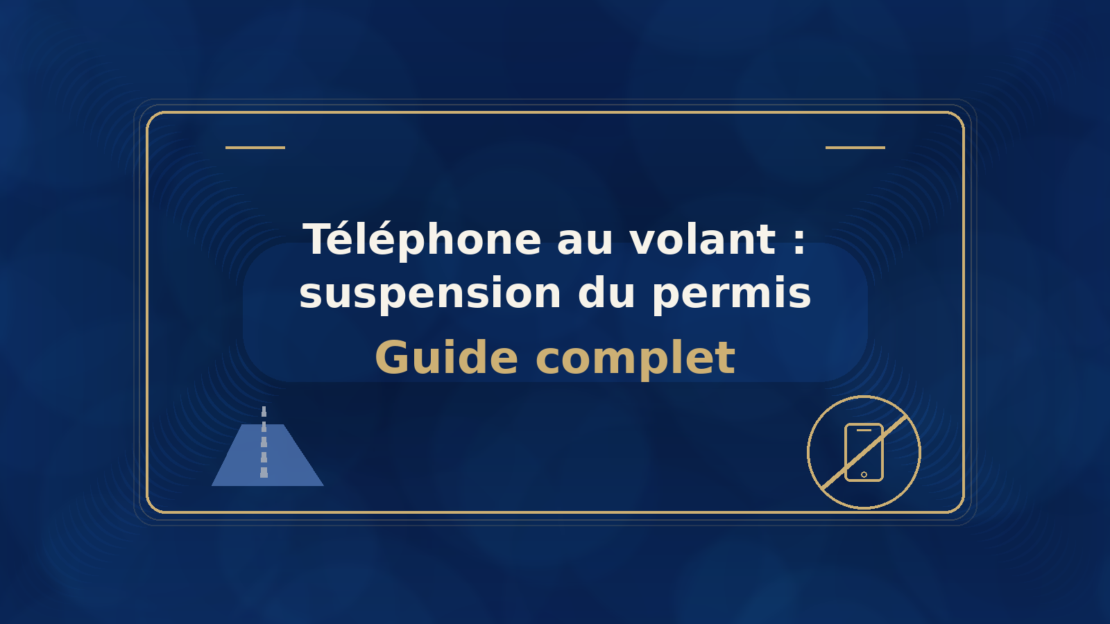 téléphone au volant et suspension du permis
